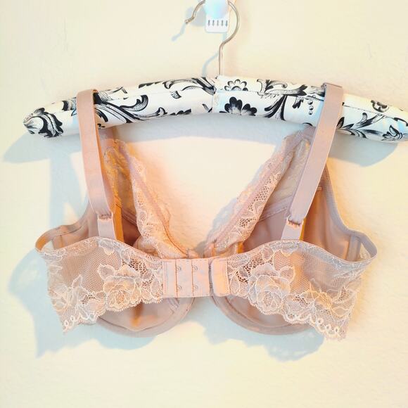Wacoal 34DD/ 34E Beige Tan Nude Lace Soft Cup Underwire Bra Intimate Lingerie - Picture 3 of 6